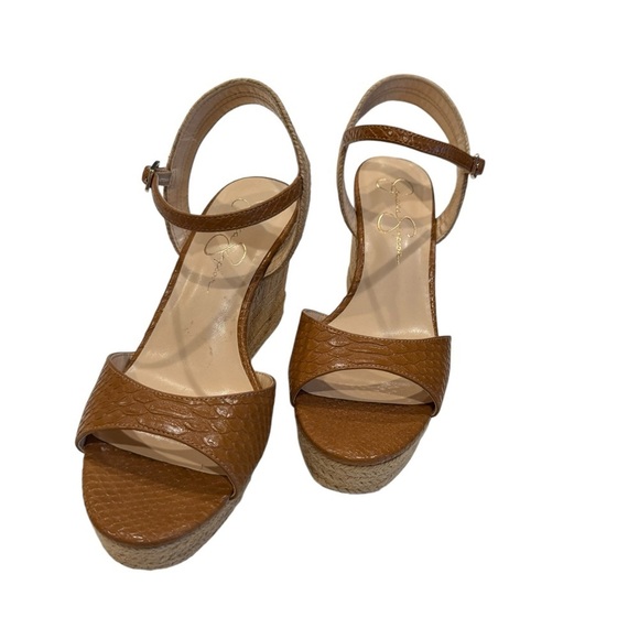 Jessica Simpson Tan Wedge Sandals - Picture 2 of 4